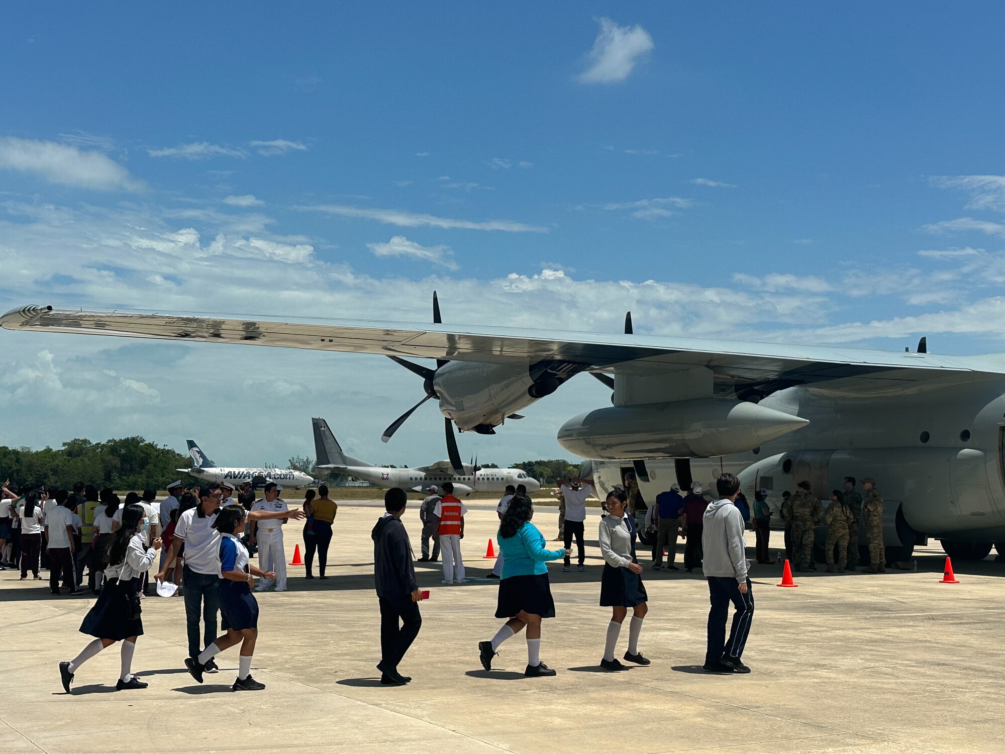 The 403rd Wing’s 53rd Weather Reconnaissance Squadron recently completed the Caribbean Hurricane Awareness Tour, in which the public had the opportunity to learn about the aerial weather reconnaissance mission and the importance of being prepared for the upcoming hurricane season. This year the Hurricane Hunters were able to showcase their Reserve Citizen Airmen crew and the WC-130J Super Hercules aircraft. The tour stops were Mexico, Cayman Islands, Dominican Republic, Turks and Caicos Islands, and Puerto Rico. (U.S. Air Force photo by 1st Lt. Christopher Carranza)