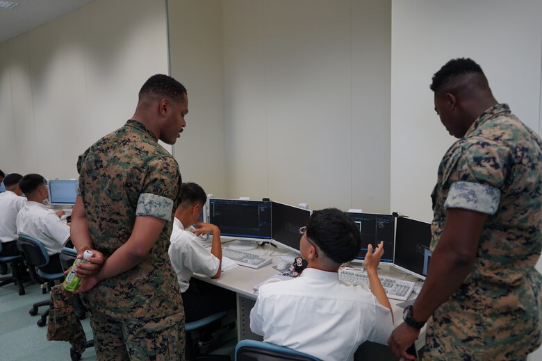 CATC Camp Fuji Marines visit JGSDF High Technical School.