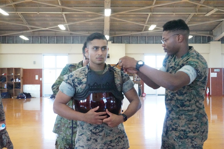 CATC Camp Fuji Marines visit JGSDF High Technical School.