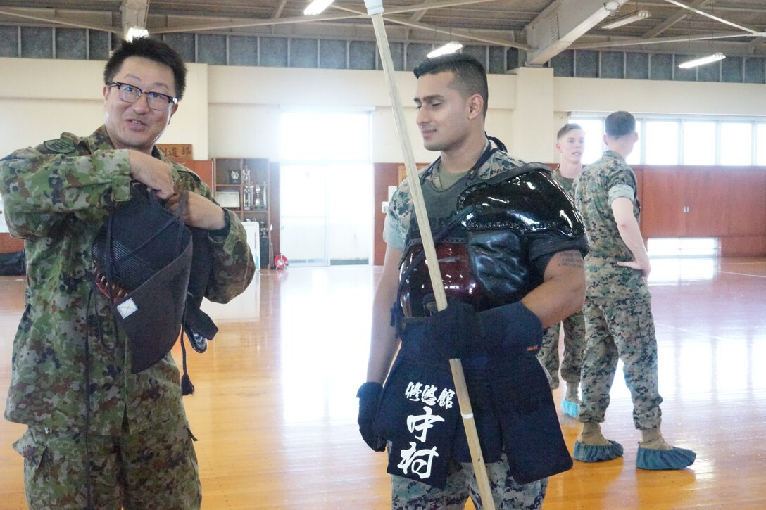 CATC Camp Fuji Marines visit JGSDF High Technical School.