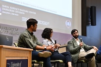 IMAGE: Naval Surface Warfare Center Dahlgren Division (NSWCDD) Artificial Intelligence/Machine Learning (AI/ML) engineer Daniel Suma discusses AI/ML at the NSWCDD Community of Interest Modeling and Simulation Summit July 25 at University of Mary Washington’s Dahlgren Campus.