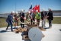 A groundbreaking ceremony was held April 12, 2023 for the Lock and Dam 14 Mooring Cell project on the Mississippi River.