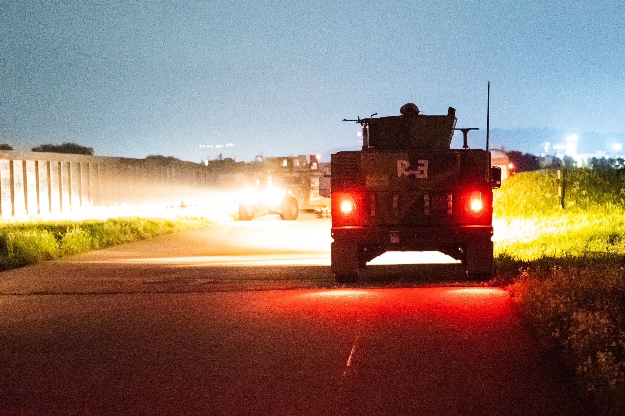 Photo of security forces Airmen conducting deterrence operations.