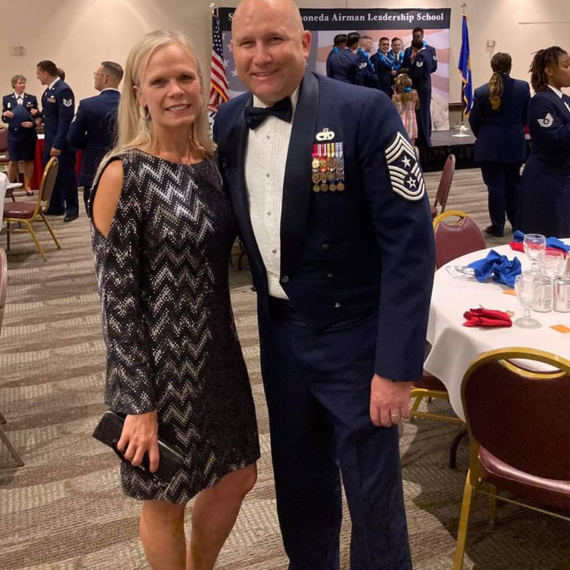 Photos of CMSgt Schultz and his wife