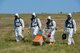 U.S. Airmen, assigned to the 5th Civil Engineer Squadron explosive ordnance disposal (EOD) flight, perform area sweeps during a readiness exercise at Minot Air Force Base, North Dakota, July 27, 2023. The Airmen participated in Operation Frozen Peanut to test and enhance readiness. (U.S. Air Force photo by Airman 1st Class Kyle Wilson)