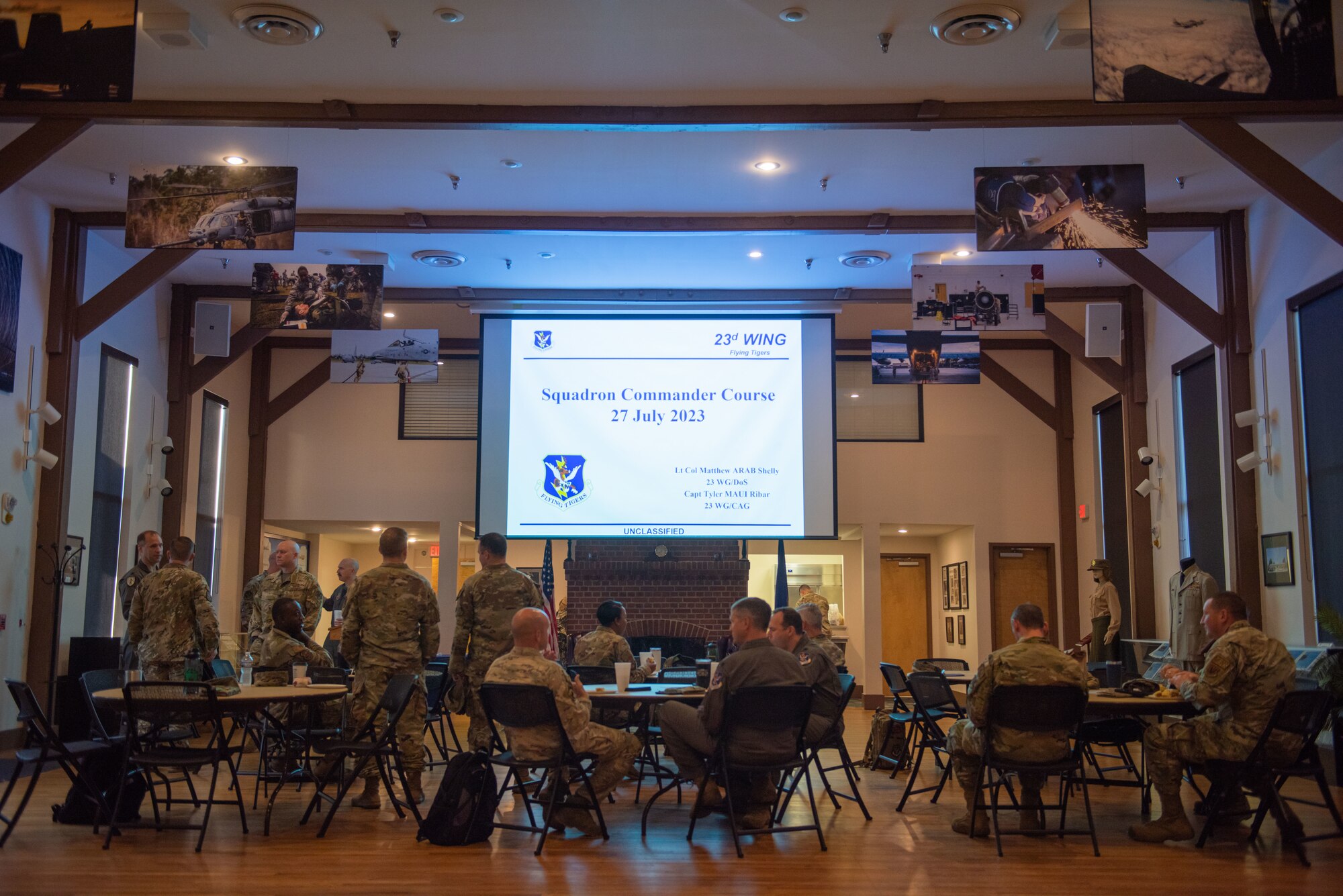 Commanders gathering for a commander course