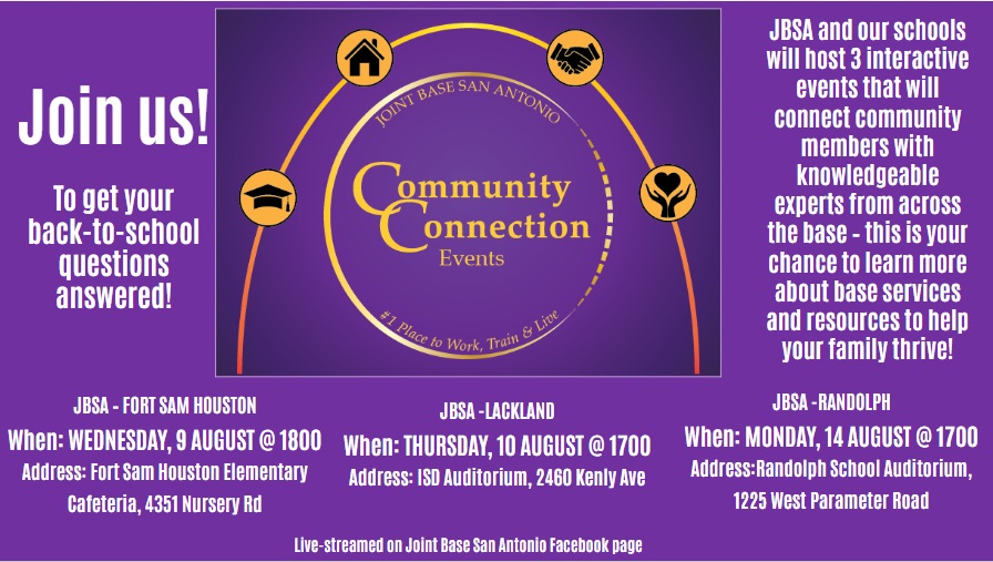 Community Connection Events help answer backtoschool questions > Joint Base San Antonio > News