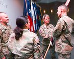 omack Army Medical Center held a change of responsibility ceremony, here, July 20. Command Sgt. Maj. Kasandra Boulier relinquished her duties to Command Sgt. Maj. Angela Cox.