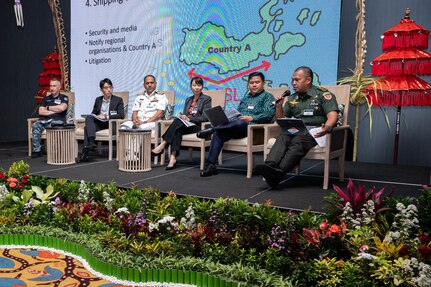 More than 140 participants from 34 nations attend the 34th annual International Military Law and Operations Conference (MILOPS 23) in Bali, Indonesia. Hosted by USINDOPACOM and the Indonesian Ministry of Defense, MILOPS 23 fostered discussions and dialogue to expand cooperation and uphold international law, rules and norms in the region. USINDOPACOM is committed to enhancing stability in the Indo-Pacific region by promoting security cooperation, encouraging peaceful development, responding to contingencies, deterring aggression and, when necessary, fighting to win. (U.S. Navy photo by Chief Mass Communication Specialist Shannon M. Smith)