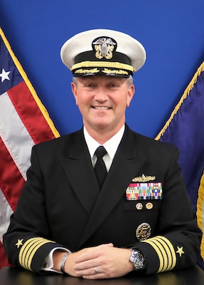Official Studio photo of Capt. Ian J. Scaliatine, Commanding Officer, USS Arlington (LPD 24)