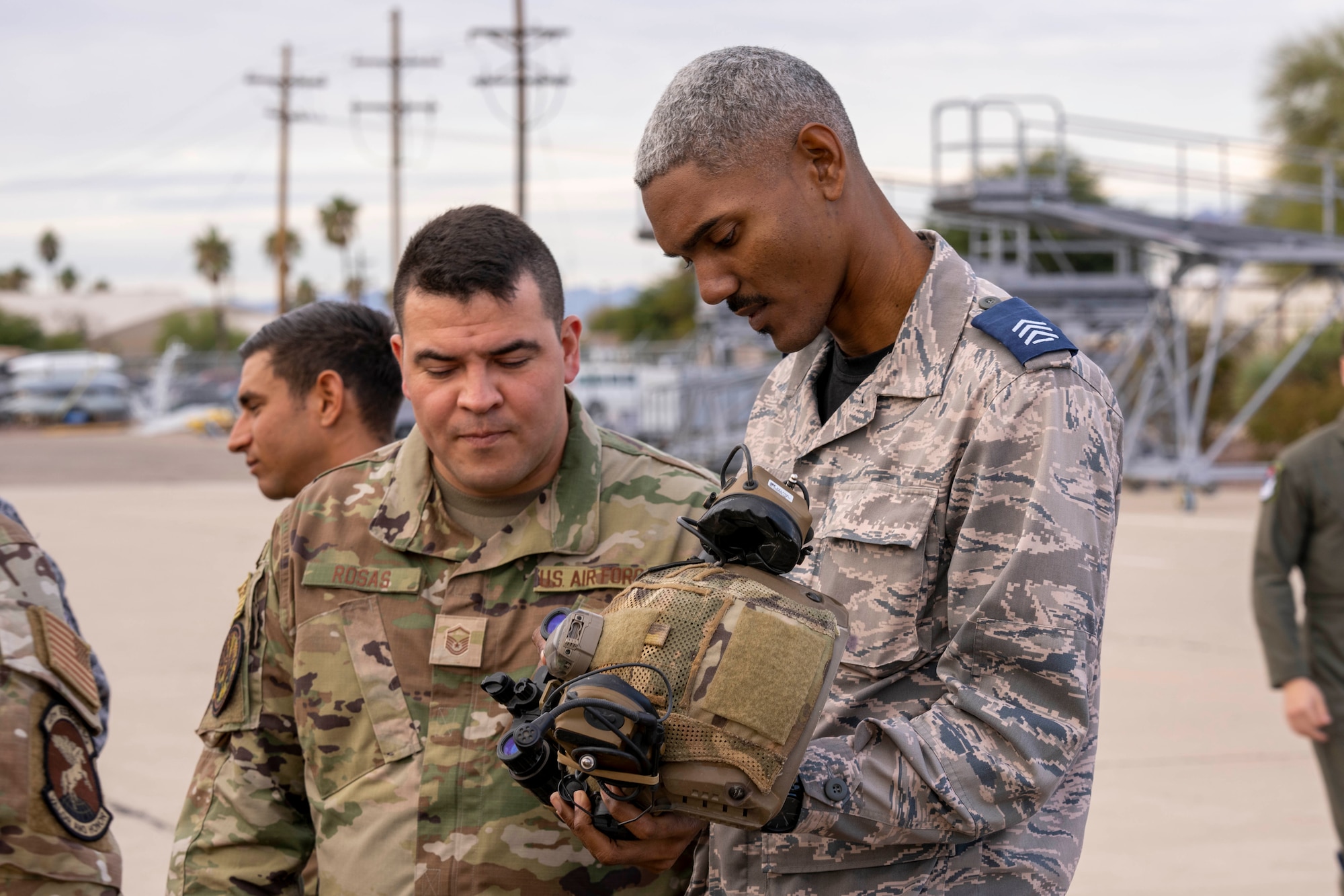 LEAP Scholar Master Sgt. Noe Rosas participates in Senior Enlisted Leader Day with senior enlisted members from partner nations to discuss development of the enlisted force. (U.S. Air Force photo by Tech. Sgt. Kenneth New)