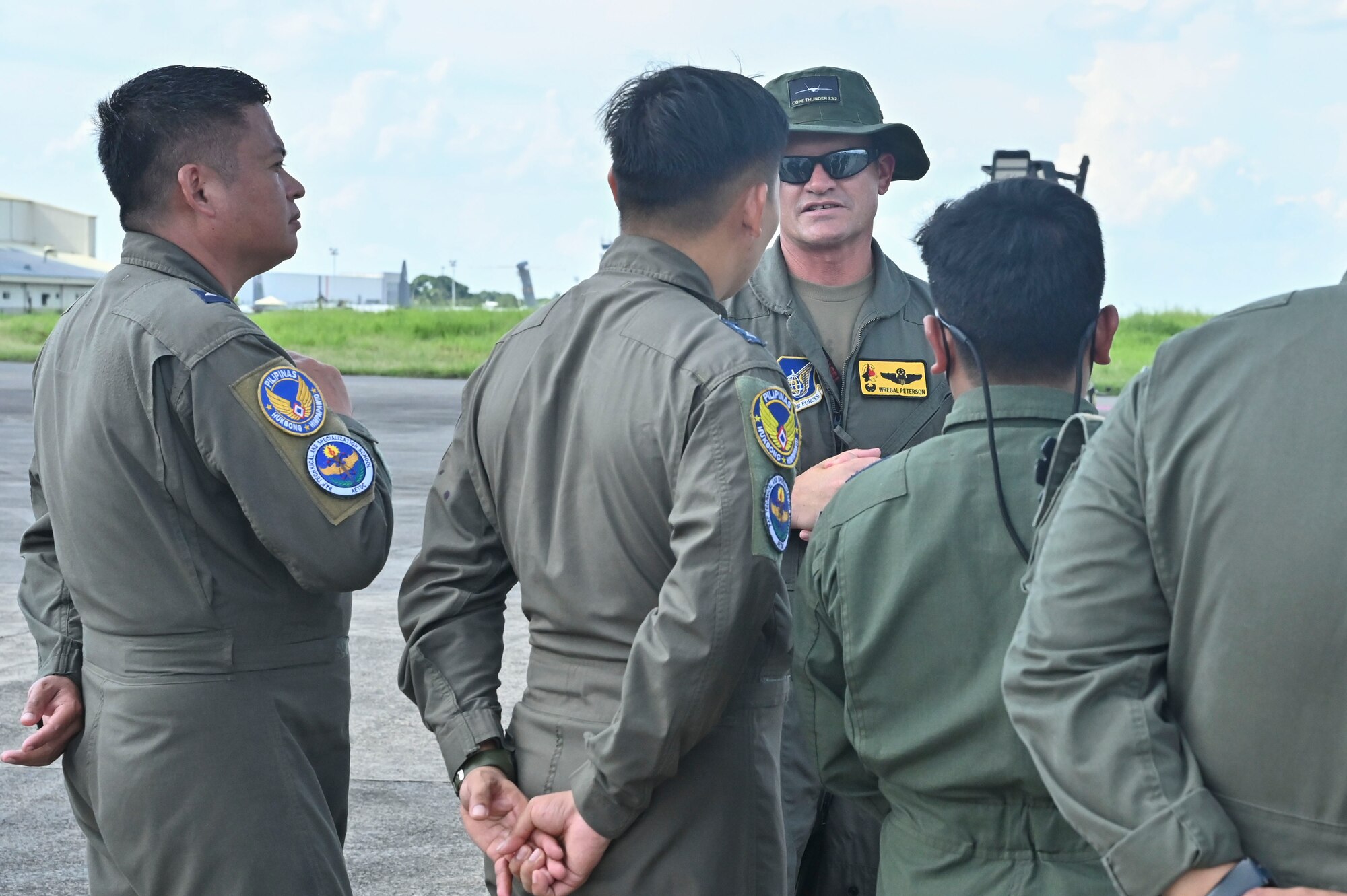 Two U.S. Air Force HC-130J Combat King IIs are being displayed on the flight line during exercise Cope Thunder 23-2 at Clark Air Base, Philippines, July 10, 2023.  Training alongside our Philippine Air Force counterparts allows us to demonstrate a shared vision of maintaining security, stability, prosperity, and peace throughout the Indo-Pacific. (U.S. Air Force photo by Senior Airman William Turnbull)