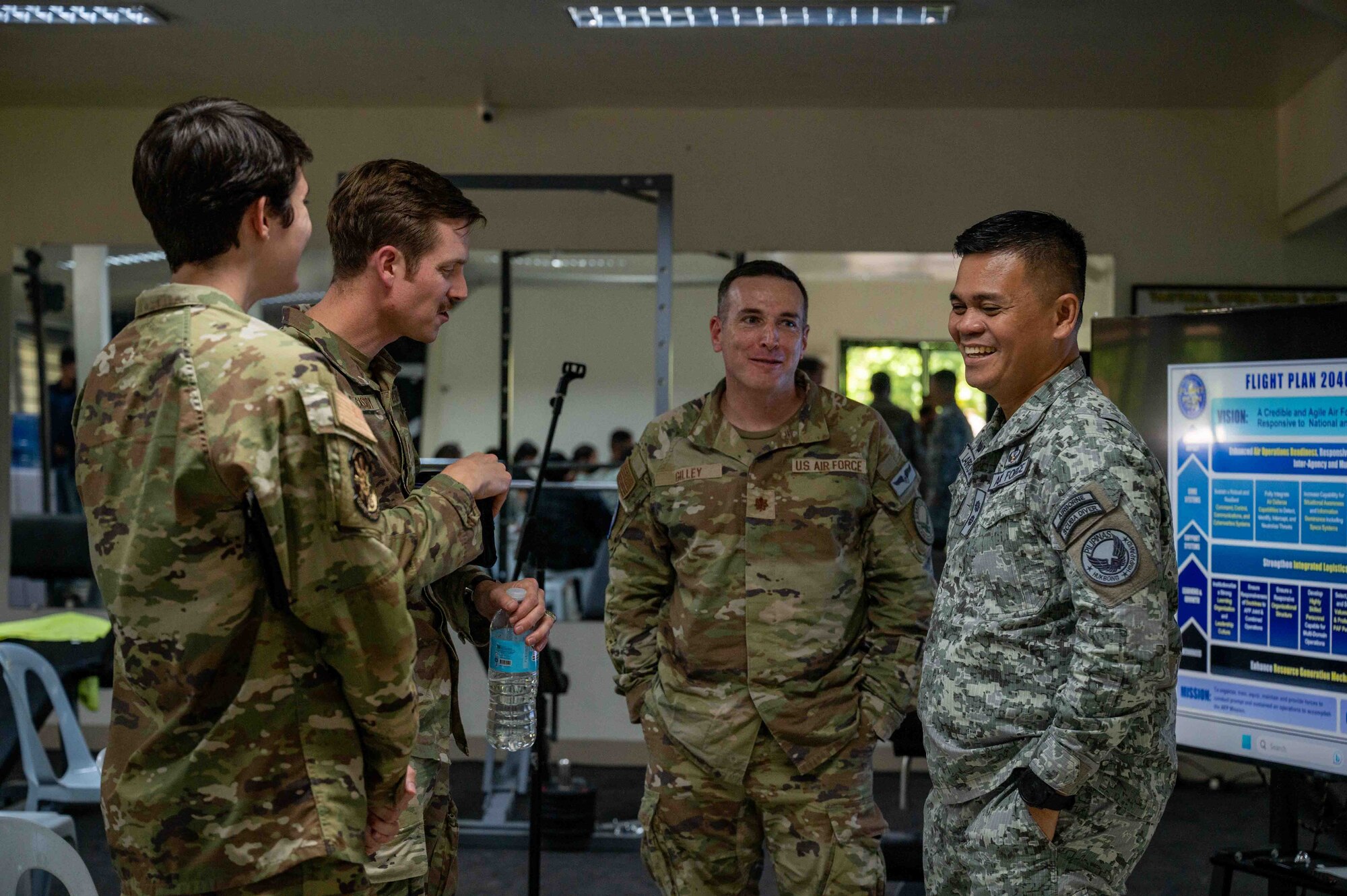 U.S. Air Force personnel brief Philippine Air Force personnel during exercise Cope Thunder 23-2 at Clark Air Base, Philippines, July 19, 2023. By strengthening alliances and partnerships with key allies like the Philippines, we create a networked security architecture capable of deterring aggression, maintaining stability, and ensuring free access to common domains in accordance with international law.
(U.S. Air Force photo by Airman 1st Class Jhade Herrera)