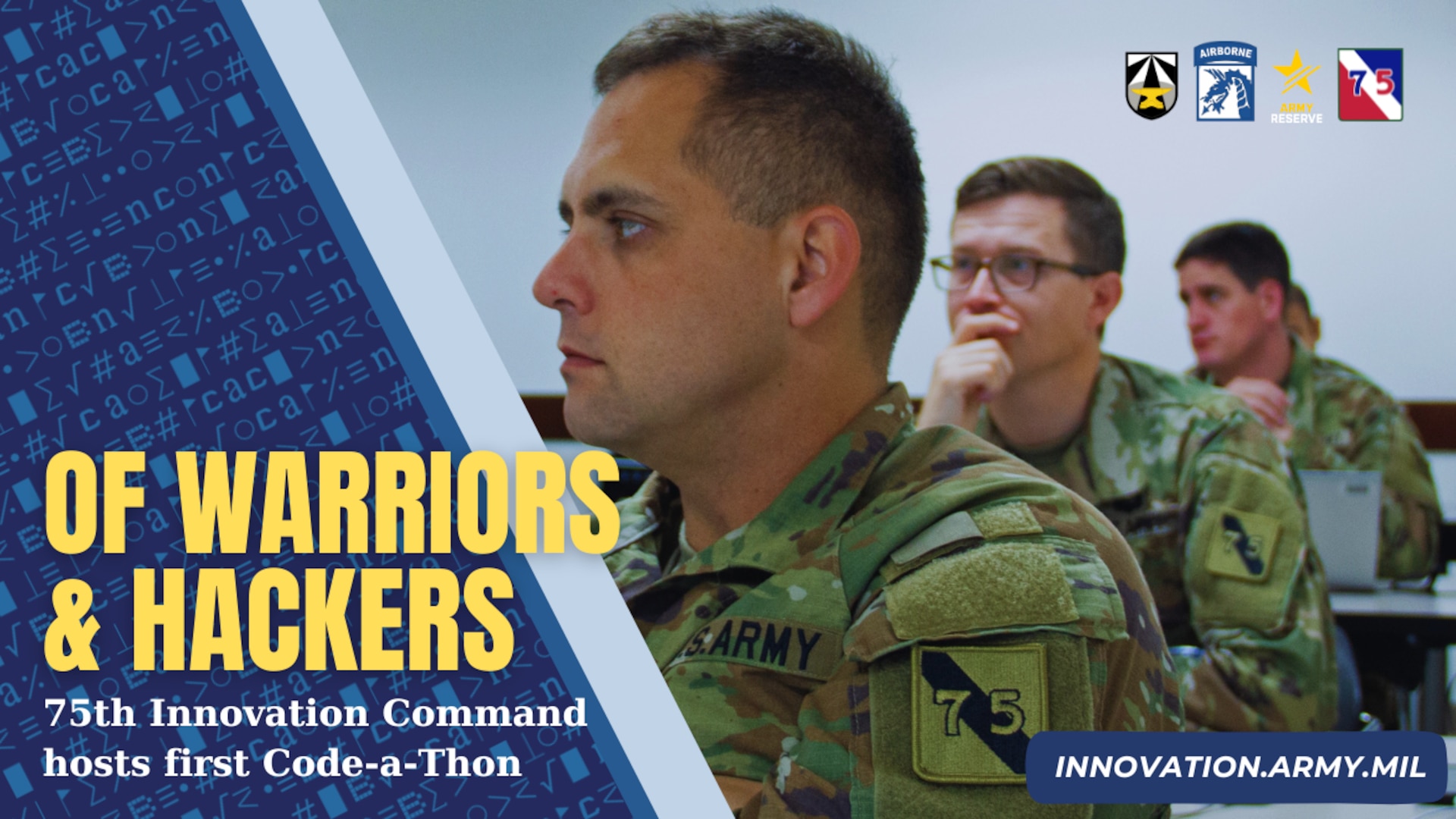 75th USARIC hosts first Code-a-Thon.