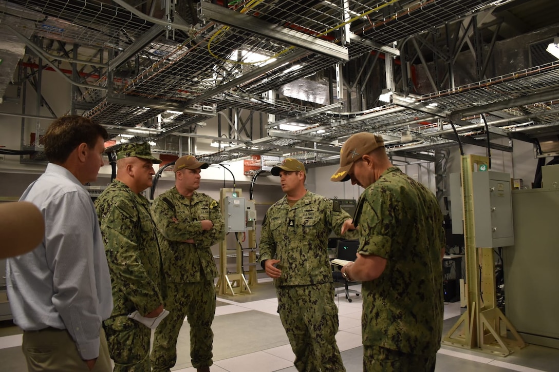 Forward Deployed Regional Maintenance Center’s (FDRMC) Commanding Officer Capt. Brian Karosich and Executive Director Christopher Ledlow visited the Aegis Ashore Missile Defense System (AAMDS) located at Naval Support Facility (NSF) Redzikowo, Poland. FDRMC is responsible for the planned maintenance and modernization of AAMDS as well as emergent repairs through fleet technical assistance. FDRMC project teams oversee comprehensive Chief of Naval Operations maintenance availability on-site. Planned maintenance periods ensures Aegis Ashore receives needed repair and modernization so that it remains fully mission capable throughout its service to the NATO alliance.