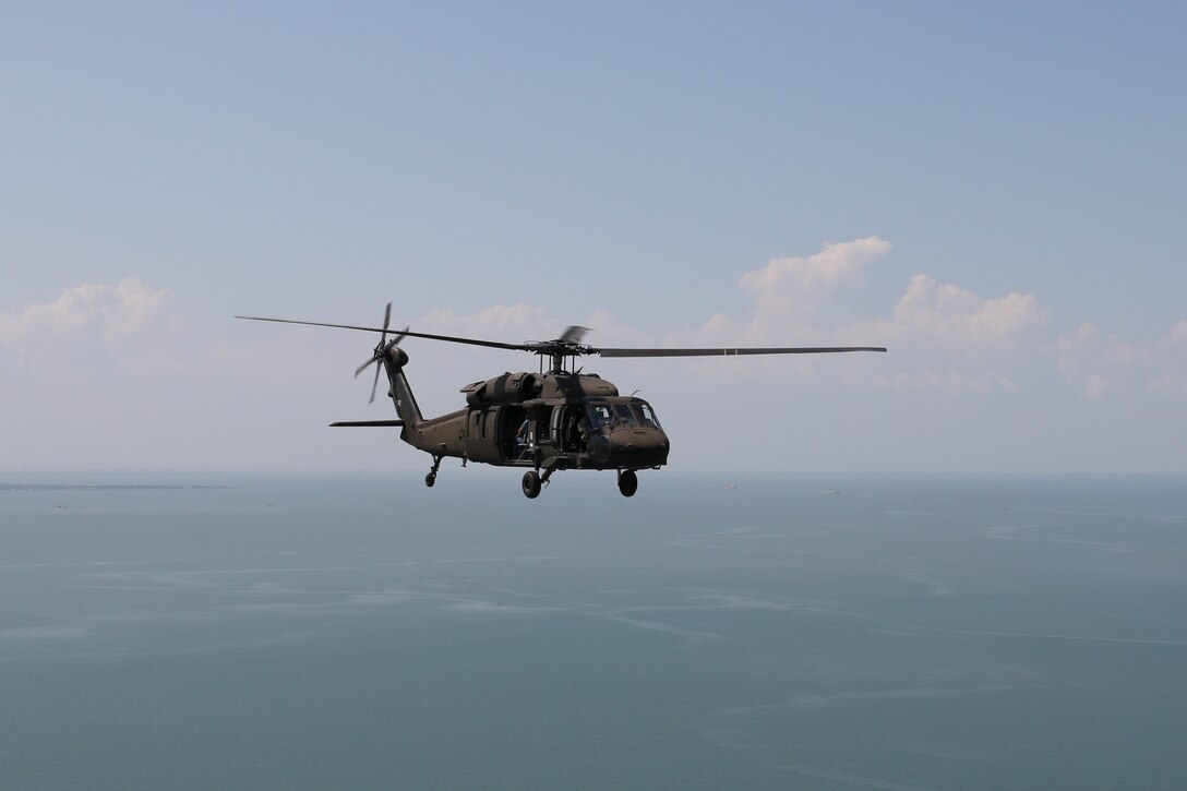 The flight took 20 district team members from the Jadwin Building, down the Texas coast to the Brazos River Floodgates, north to Addicks and Barker reservoirs, to the Conroe Army Reserve Center, the Wallisville Lake Project Office, and down the Houston Shipping Channel back to HQ.