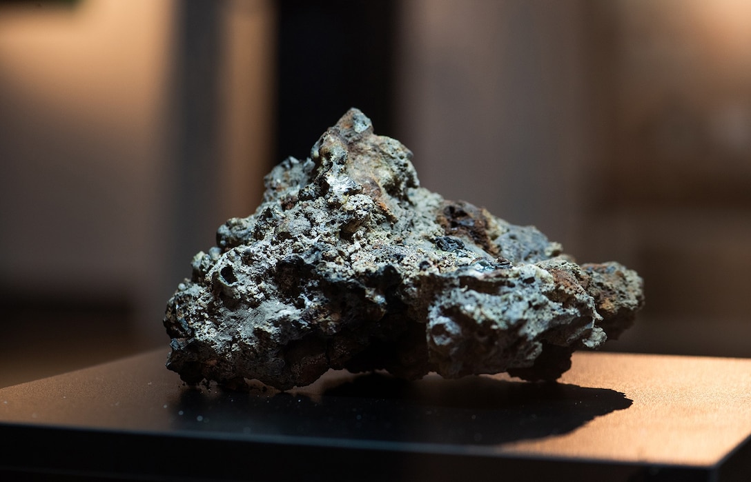 Rubble from the aftermath of "Little Boy" is on display at the National Cryptologic Museum as part of an exhibit focusing on the early Atomic Age.