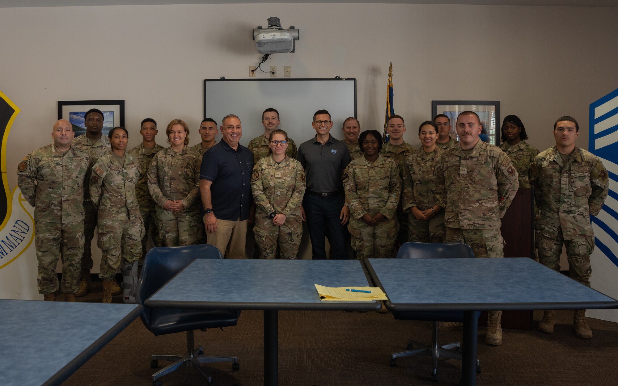 During their visit, Cisneros and Wagner met with base leadership and several organizations across the Wing to gain insight into the unique challenges that our Airmen and their families face like access to quality healthcare, housing, manning, childcare and access to quality education.