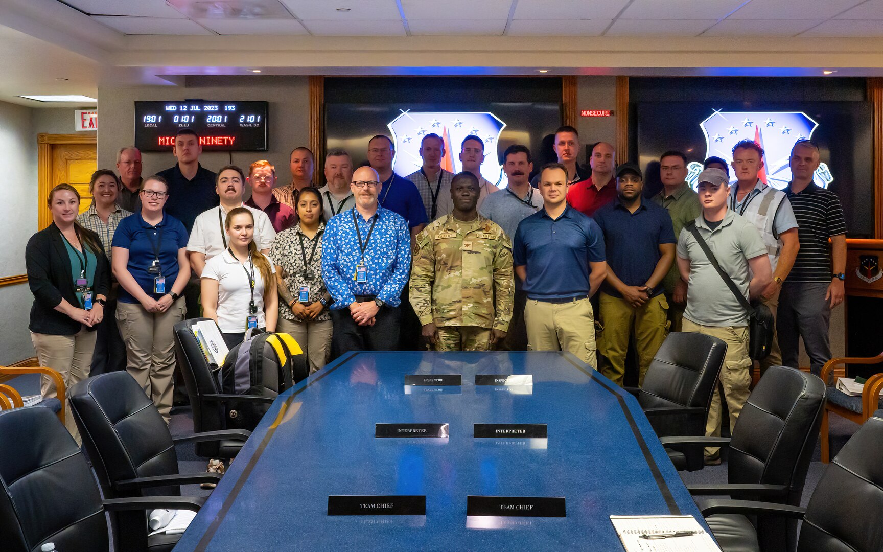 DTRA team poses with wing commander