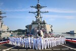 Cmdr. Jonathan Hightower relieved Cmdr. Marcus Seeger as the commanding officer of the Arleigh Burke-class guided-missile destroyer USS Benfold (DDG 65) after 21 months of command. The change of command ceremony is the product of rich naval tradition and ensures the authority, responsibility, and accountability of command is witnessed by all hands.
