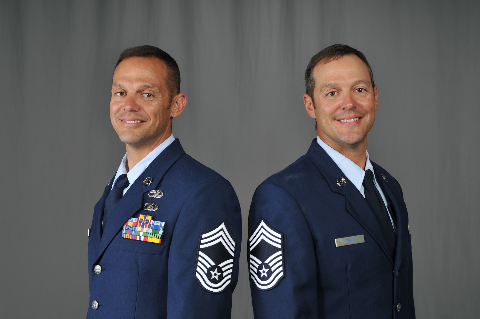 185th ARW twins promote to chief master sergeant