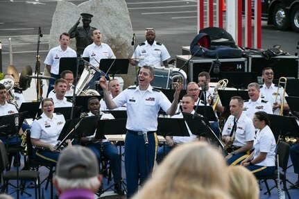 The 257th Army Band, D.C. Army National Guard, kicked off its annual summer concert series with a high-profile show at National Harbor, Aug. 2, 2023.