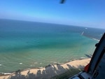 A U.S. Coast Guard aircraft conducted an overflight that confirmed no visible sheen Friday morning.