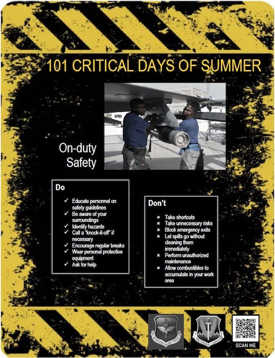 Graphic of 101 Critical Days of Summer Weekly Messaging - Volume 11: On-Duty Safety