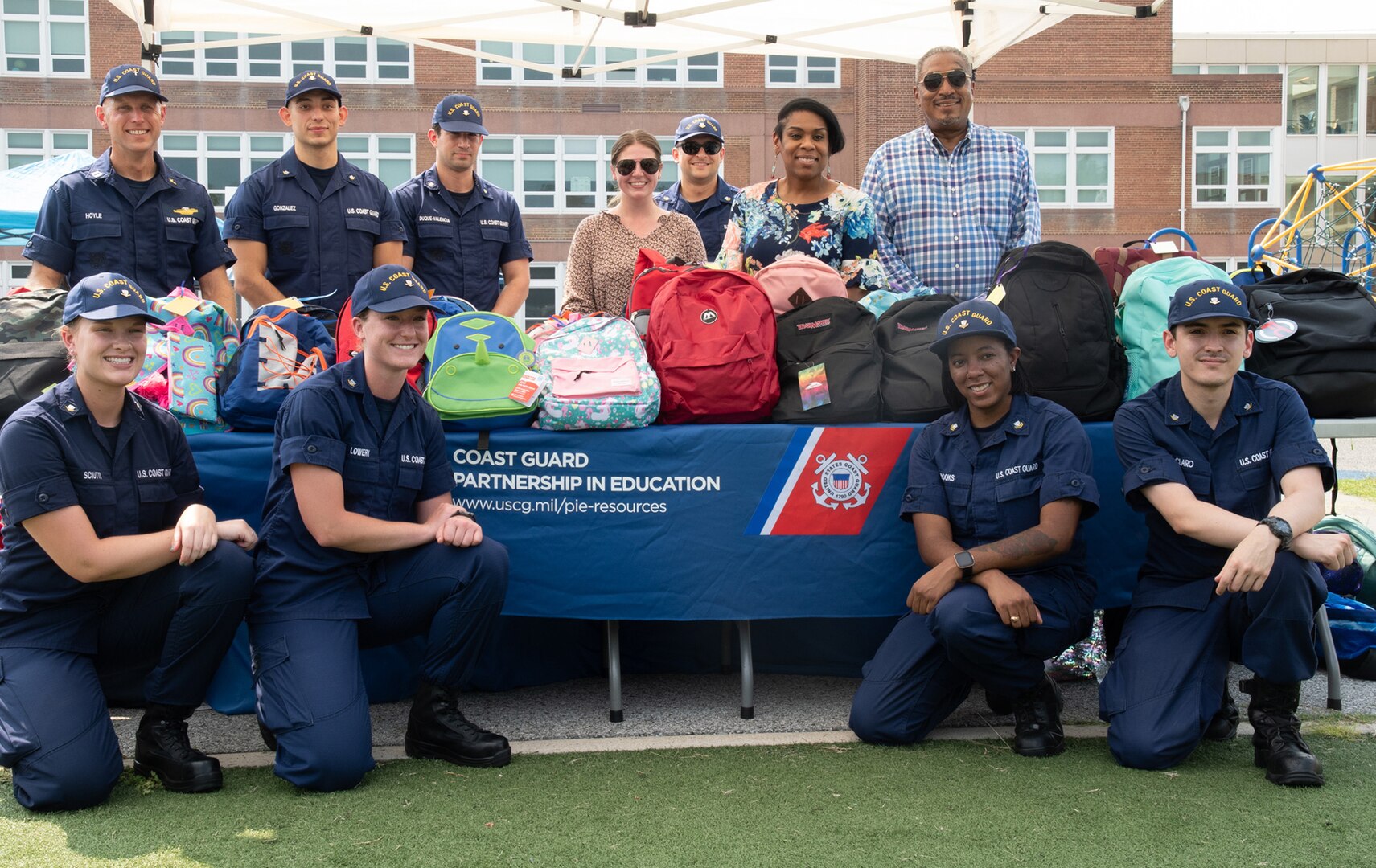 the PIE program at Base Miami Beach and hosted Career Day at Richard B. Ingram Elementary School in Nov. 2022. In the PIE program, Coast Guard members volunteer in local schools to work directly with students on a range of activities that promote students’ well-being and academic achievement. (U.S. Coast Guard photo taken by Petty Officer 2nd Class Ruth Hansen.)