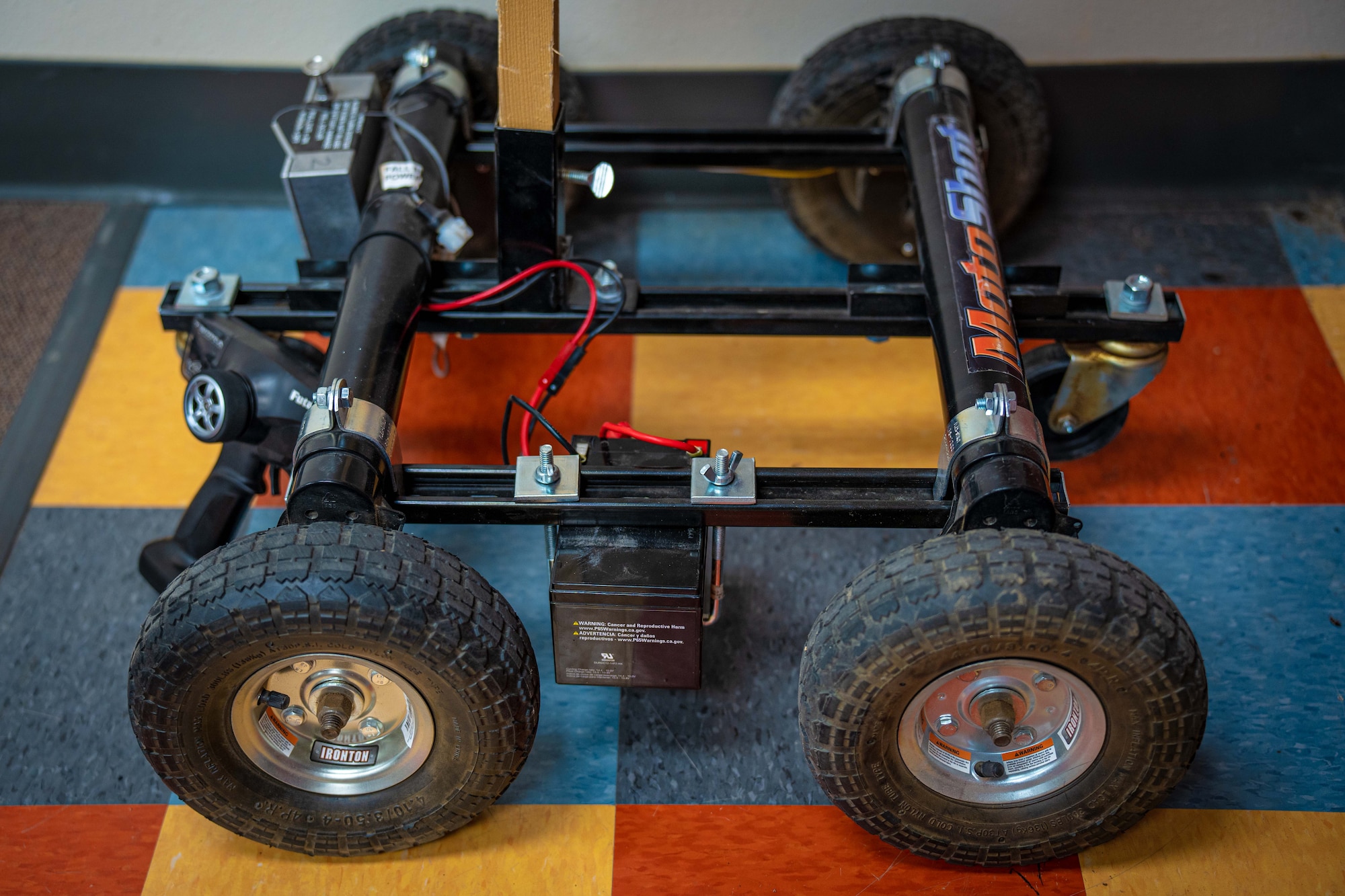 A stationary robot.