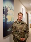 U.S. Air Force Tech. Sgt. Britney Murray, 628th Air Base Wing Command Post command-and-control operations NCO-in-charge of quality assurance, highlights the success of her Airmen within command post at Joint Base Charleston, South Carolina, July 27, 2023.
