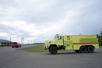 Five 176th Civil Engineer Squadron firefighters deploy from JBER to Interior Alaska Aug. 6, 2023, to fight wildfires. As of the day they deployed, the fires burned more than 60,000 acres.