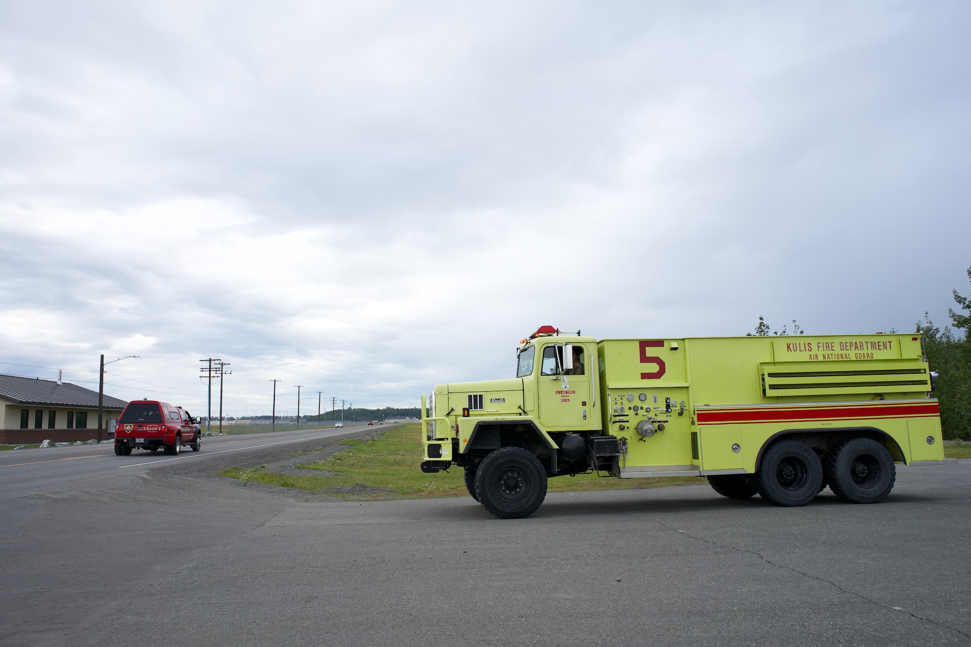 Five 176th Civil Engineer Squadron firefighters deploy from JBER to Interior Alaska Aug. 6, 2023, to fight wildfires. As of the day they deployed, the fires burned more than 60,000 acres.