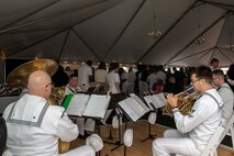 230805-N-YF131-1336 SEATTLE (Aug. 5, 2023) Sailors, assigned to U.S. Navy Band Northwest, perform at the Seattle Fleet Week closing reception hosted by the Arleigh burke-class guided-missile destroyer USS Barry (DDG 52). Seattle Fleet Week is a time-honored celebration of the sea services and provides an opportunity for the citizens of Washington to meet Sailors, Marines and Coast Guardsmen, as well as witness firsthand the latest capabilities of today’s U.S. and Canadian maritime services. (U.S. Navy photo by Mass Communication Specialist 2nd Class Madison Cassidy)