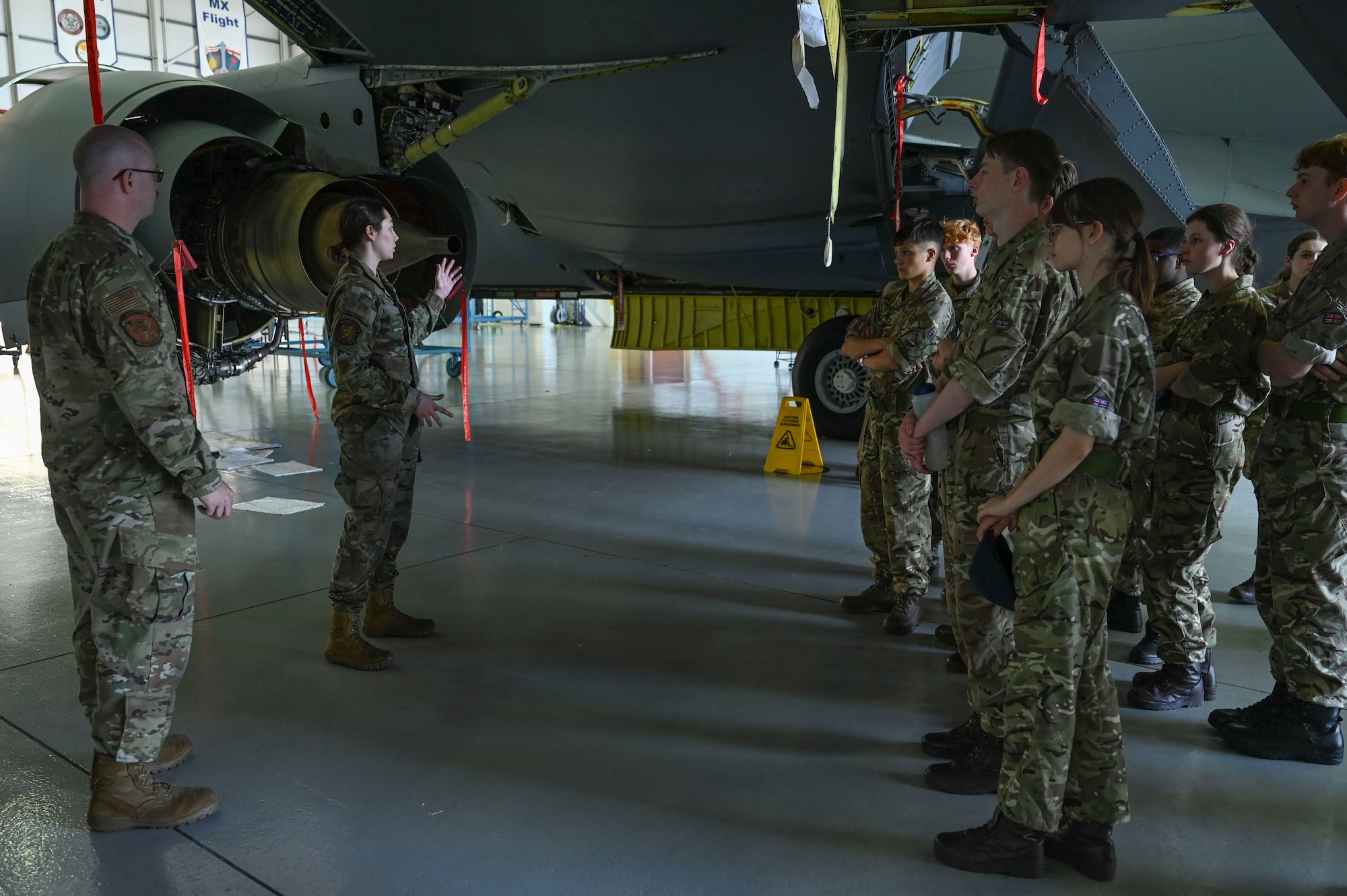 The cadets learned the importance of mechanics for the inspection process done to keep the aircraft mission ready.