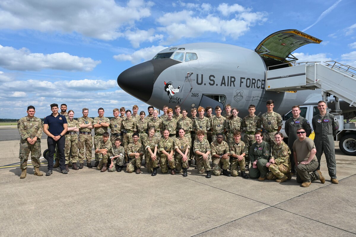 158th Braintree Squadron Royal Air Force air cadets visit RAF