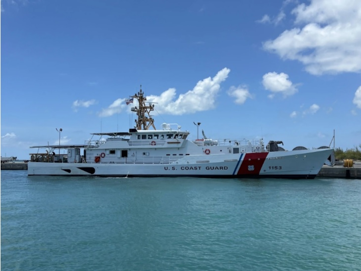 USCGC John Patterson takes sail after the U.S. Coast Guard accepts the cutter from Bollinger Shipyard