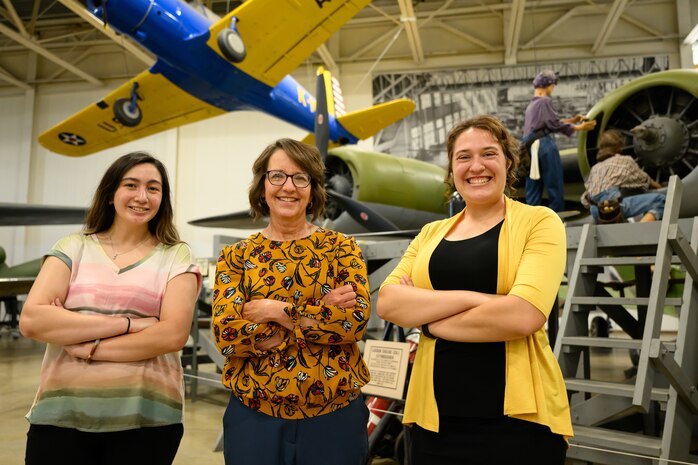 From left, Kayla Rubin, Alison Sturgeon, and Emily Togage'e of the 309th Software Engineering Group were recognized by Utah's Women Tech Council for their contributions to Utah's tech sector. (U.S. Air Force photo by R. Nial Bradshaw)