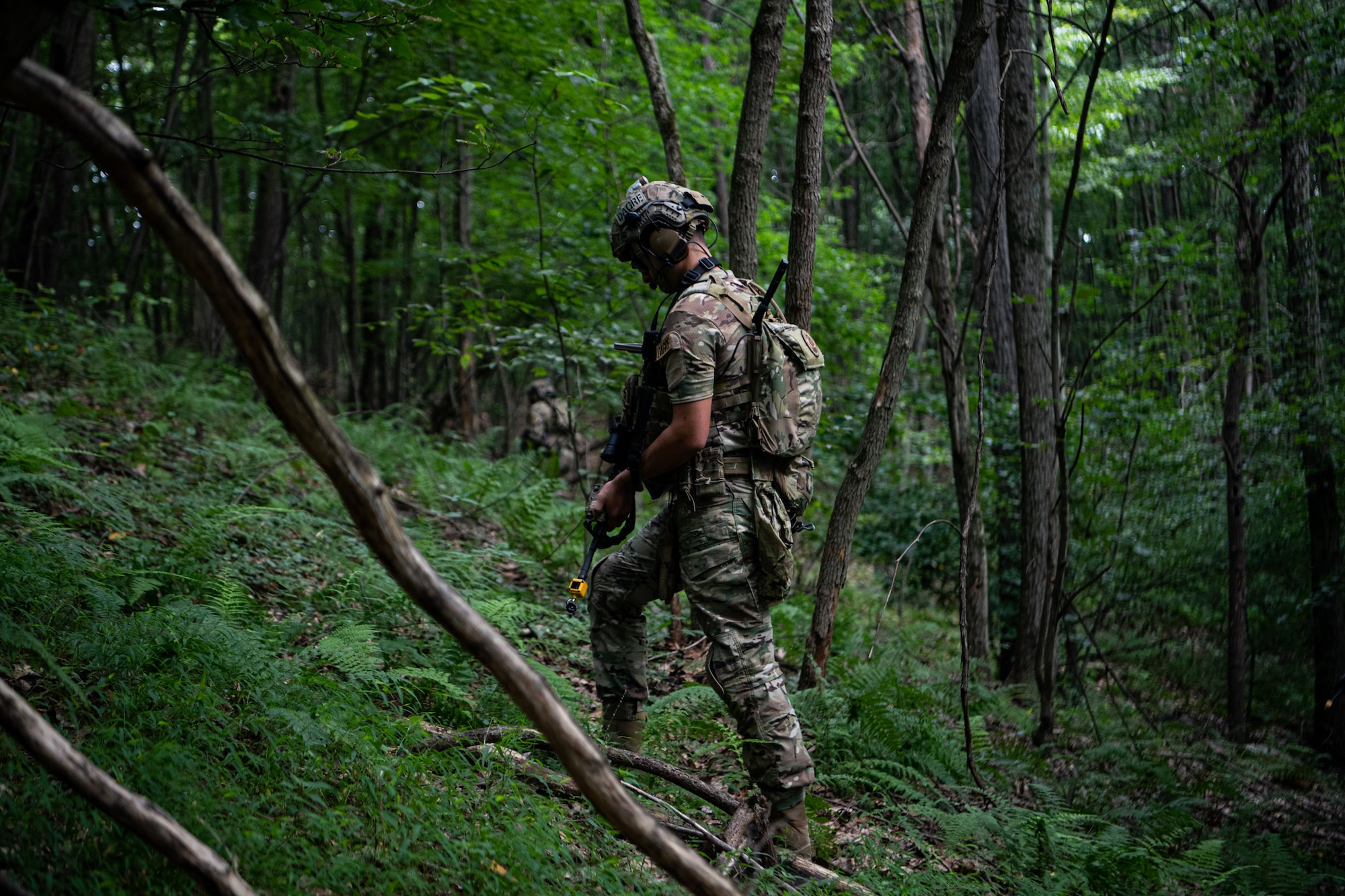 DAGRE team members from the 193rd Special Operations Security Forces Squadron participate in Exercise Iron Keystone at Fort Indiantown Gap, Pennsylvania, August 5, 2023.