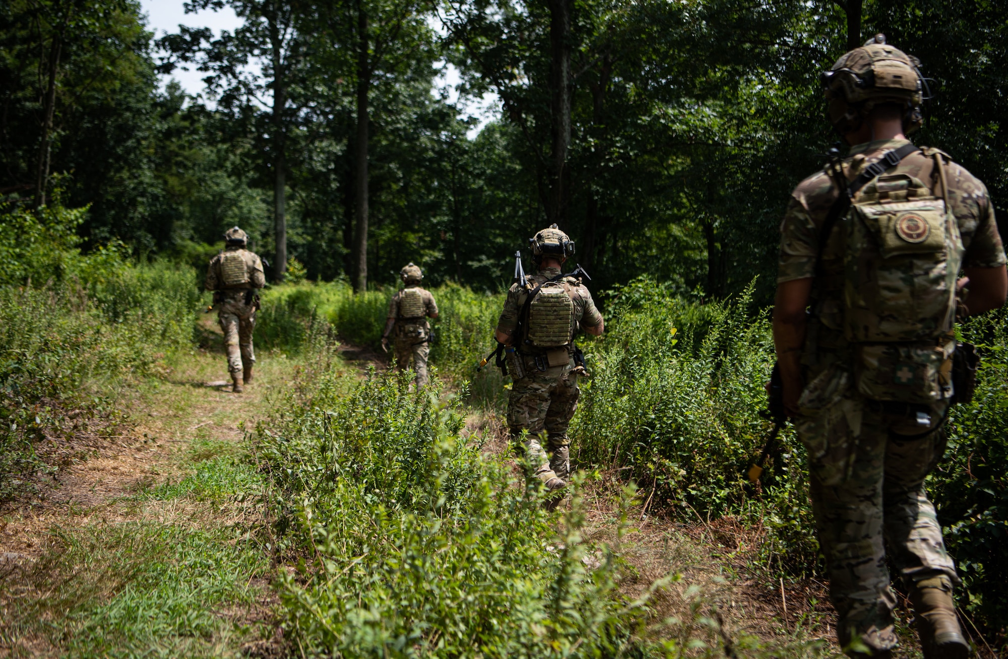 DAGRE team members from the 193rd Special Operations Security Forces Squadron participate in Exercise Iron Keystone at Fort Indiantown Gap, Pennsylvania, August 5, 2023.