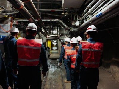 Joint Task Force-Red Hill (JTF-RH) roving security and fire watch team members conduct a roving patrol inside the Red Hill Bulk Fuel Storage Facility (RHBFSF), Halawa, Hawaii, August 7, 2023. JTF-RH is in phase three of its five-phase defueling plan. Personnel are focused on completing quality control tasks, training, response preparation, the National Environmental Policy Act Environmental Assessment, regulatory approvals and operational planning for all major milestones. This extensive preparatory work will help ensure the safe and expeditious defueling of the RHBFSF. (DoD photo by U.S. Marine Corps Cpl. Gabrielle Zagorski)
