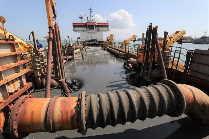 The Multi-Purpose Vessel Brandy Station moored at the U.S. Army Corps of Engineers Galveston District Dredge Wharf, Aug. 2, 2023.