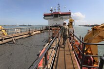 The Multi-Purpose Vessel Brandy Station moored at the U.S. Army Corps of Engineers Galveston District Dredge Wharf, Aug. 2, 2023.