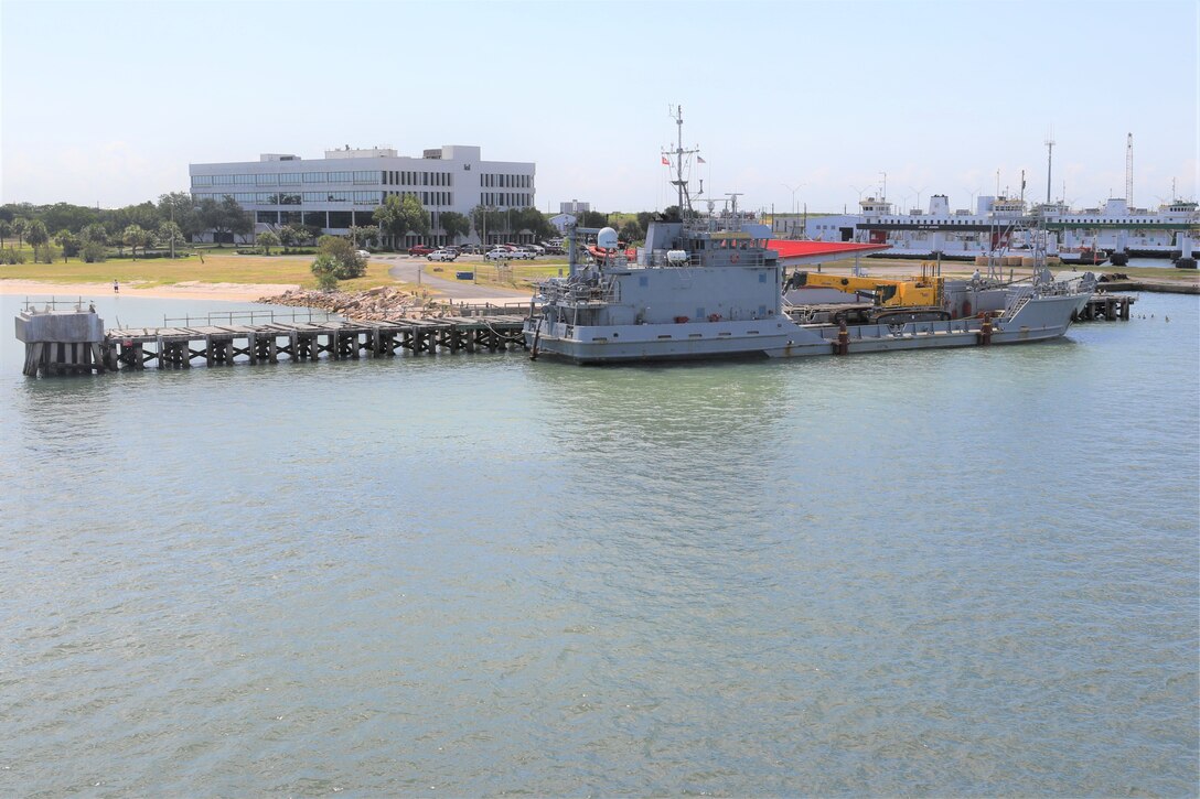 The Multi-Purpose Vessel Brandy Station moored at the U.S. Army Corps of Engineers Galveston District Dredge Wharf, Aug. 2, 2023.