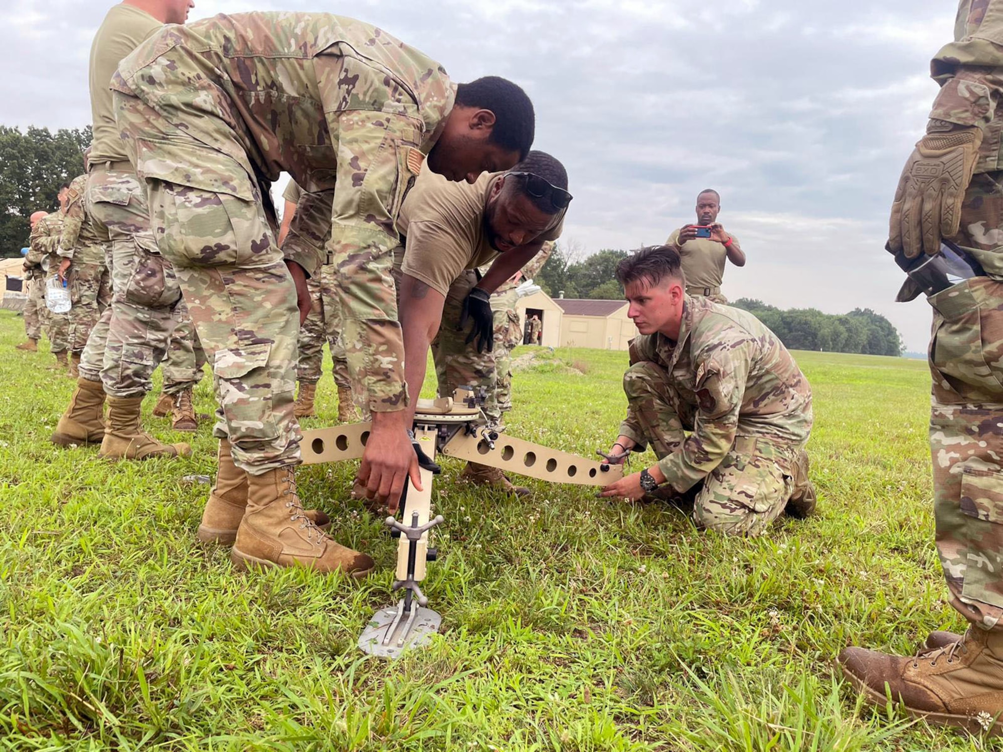 Five members from the 55th Combat Communications Squadron (CBCS) participated in Exercise JULY BIVOUAC at Westover Air Reserve Base (ARB), Massachusetts on July 22, 2023.