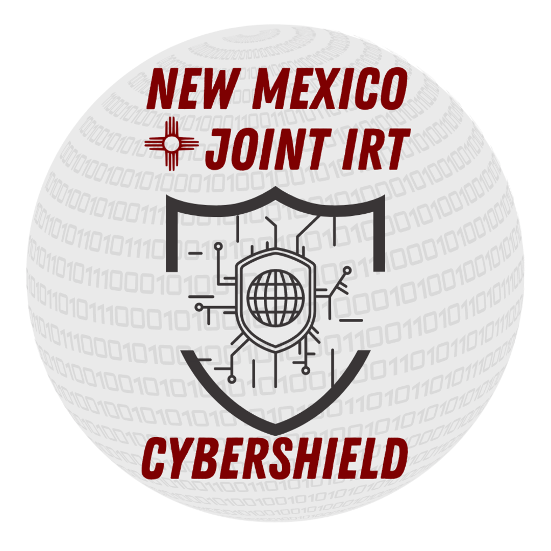 The graphic logo of the 2023 NM Joint Innovative Readiness Training exercise Cyber Shield.