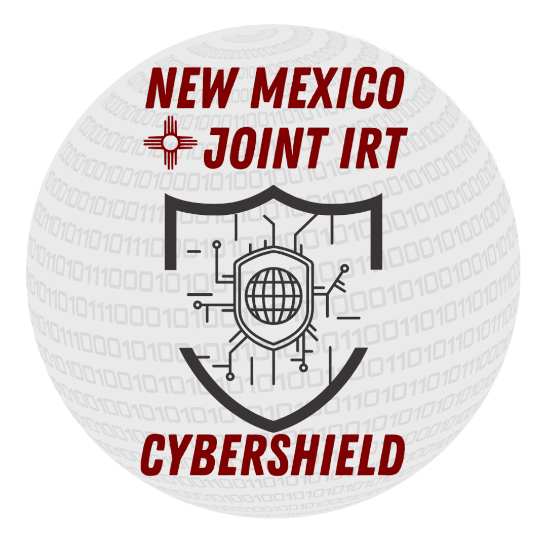 The graphic logo of the 2023 NM Joint Innovative Readiness Training exercise Cyber Shield.