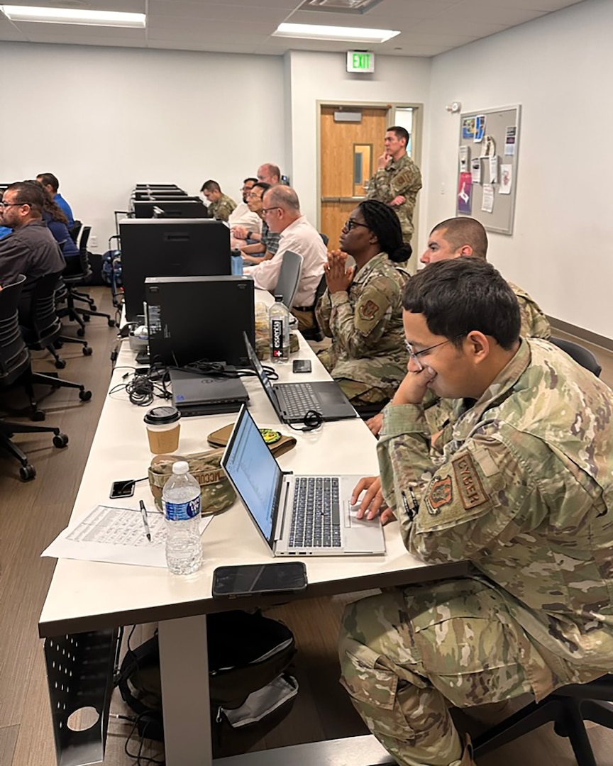 Students review a course on cyber foundations at Central New Mexico Community College in Albuquerque, New Mexico on July 11, 2023. (Courtesy photo)