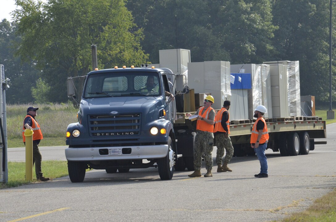 Man drives a truck to get weighed