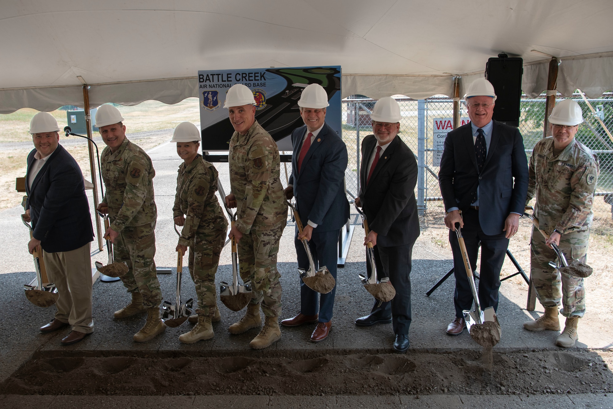 Battle Creek Air National Guard groundbreaking ceremony for new entrance